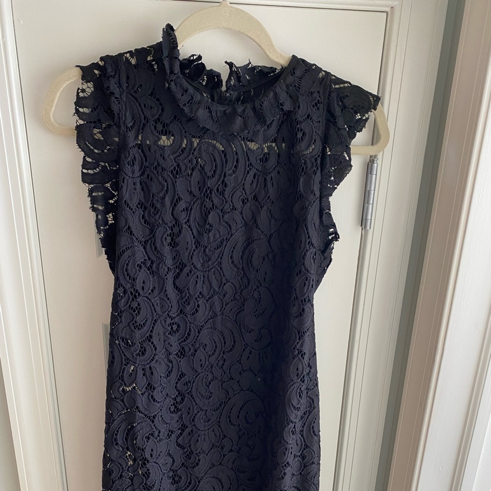 Alexia Admore Black High Neck Dress with Detail